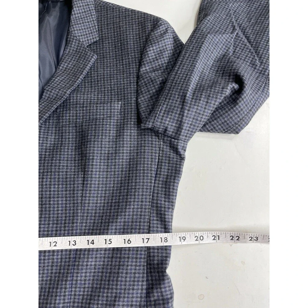 Hugo Boss Hutch3 Men 38R Blazer Wool Check Suit Jacket Coat